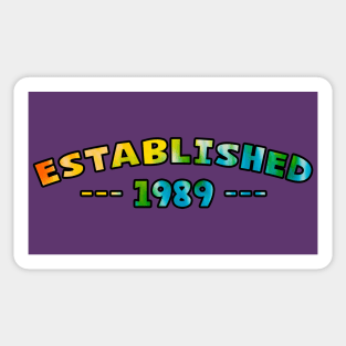 Established 1989 Sticker